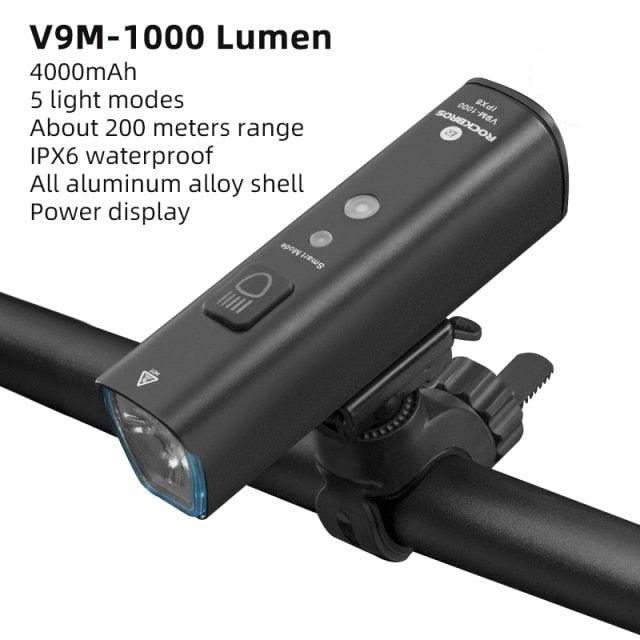 Bike Light Front Lamp USB Rechargeable LED 4800mAh Bicycle Light Waterproof Bicycle Light Set USB  Rechargeable Super Bright Bike Headlight For Night Riding Bracket 1000LM