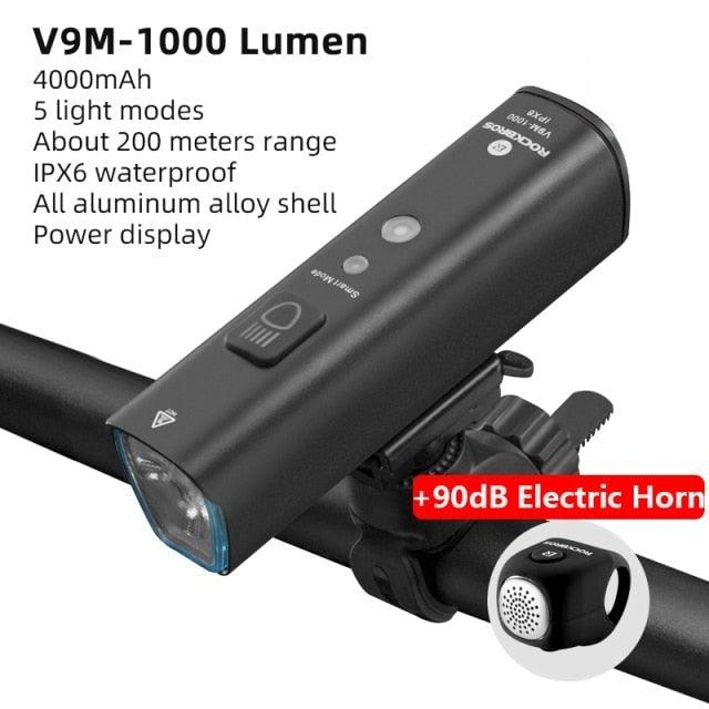 Bike Light Front Lamp USB Rechargeable LED 4800mAh Bicycle Light Waterproof Bicycle Light Set USB  Rechargeable Super Bright Bike Headlight For Night Riding Bracket 1000LM