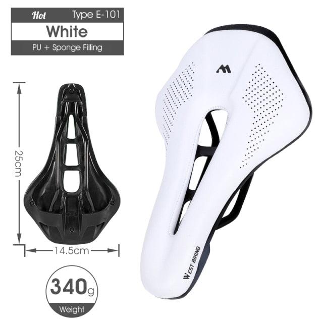 Bike Saddle Mountain Road Bike Seat PU Leather Gel Filled Cycling Cushion Comfortable Shockproof Bicycle Saddle Seat Cushion For Men Comfort Bike Saddle Anti-Slip Bicycle Saddle Waterproof Bicycle Seat For Mountain Bike Seat