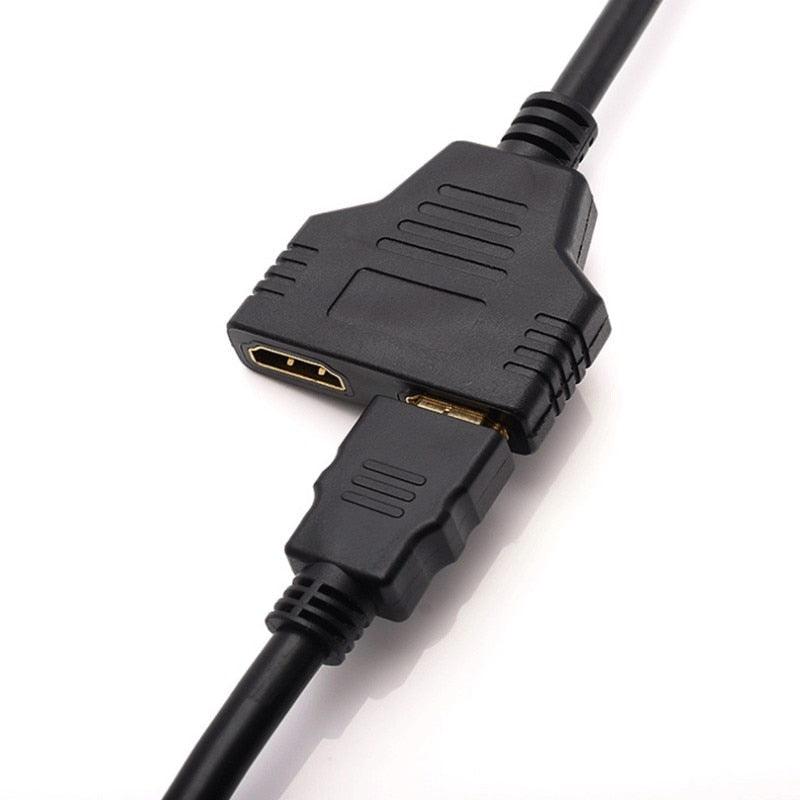 1PC HDMI Splitter 1080P HDMI Male To Double Female Adapter Cable 1 In 2 Out HDMI Converter HDMI Splitter Adapter Cable For HDTV HD LED LCD