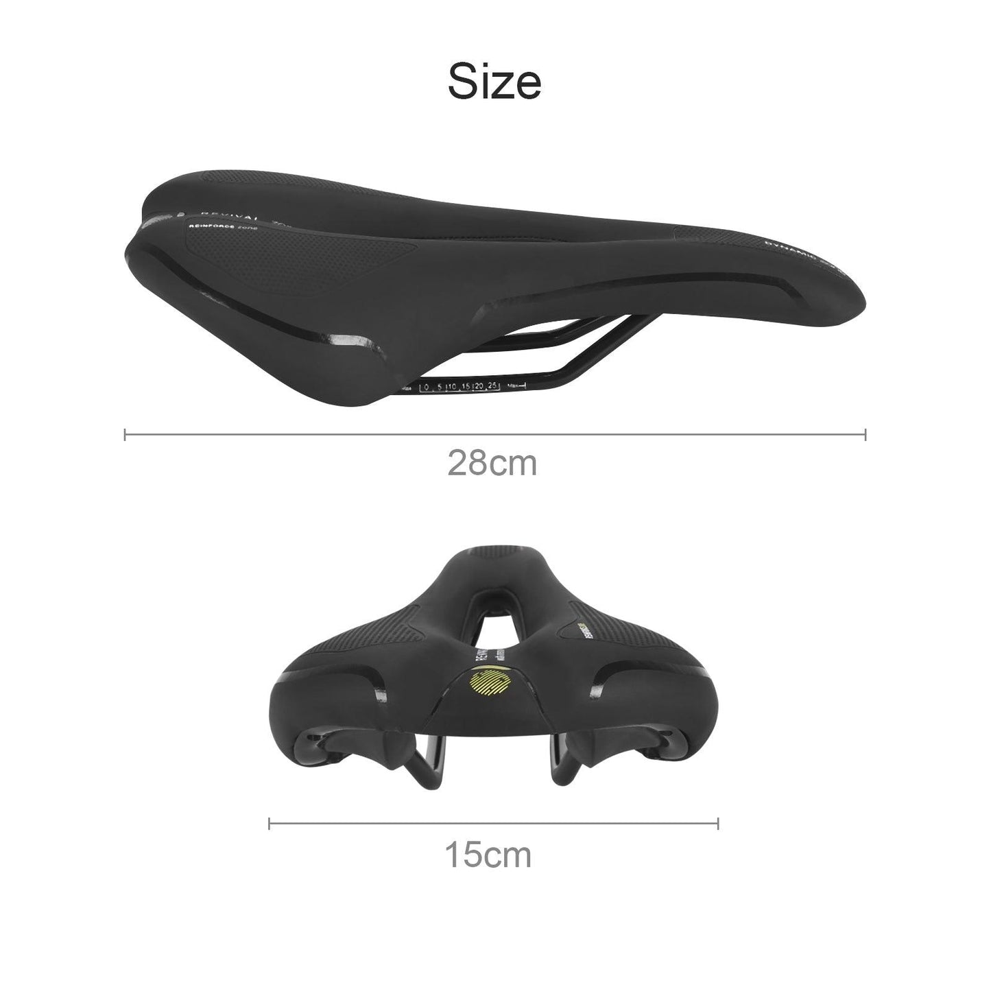 Hollow Comfort Bicycle Saddle Breathable Seat Cushion Shockproof Waterproof Ergonomics Road Bike Saddle Waterproof Replacement Bicycle Seats Comfortable Memory Foam Bikes Saddle Universal Fit For Bikes Road Bikes