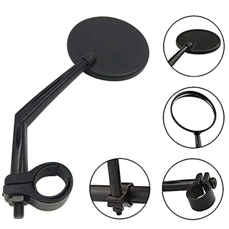 Bike Rear Mirrors Degree Rotation Bicycle Rearview Mirrors Suitable For Mountain Road Bike Safe Rear View Mirror Adjustable Rotatable HD Wide Angle Cycling Biking Clear Acrylic Convex Mirror