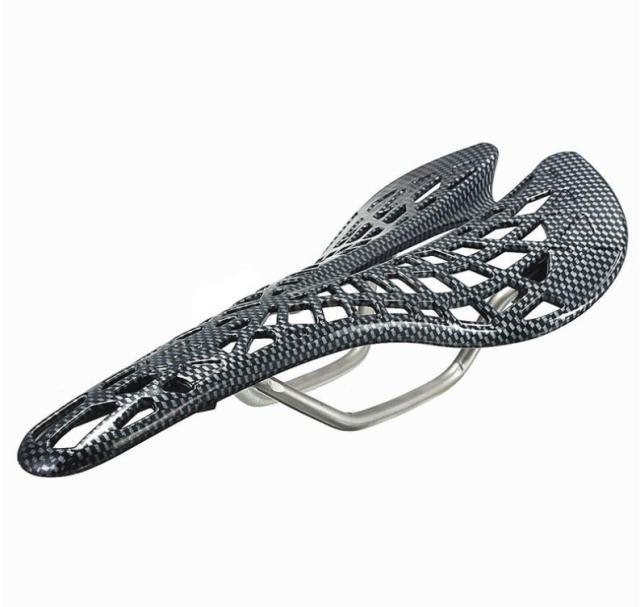 Lightweight Bicycle Front Seat Mat Bike Saddle Bicycle Seat Cushion Pad Breathable Soft Spider Web Saddle Cycling Bicycle Hollow Seat Saddle Comfy Ultra Light Mountain Bike Road Bicycle Saddle
