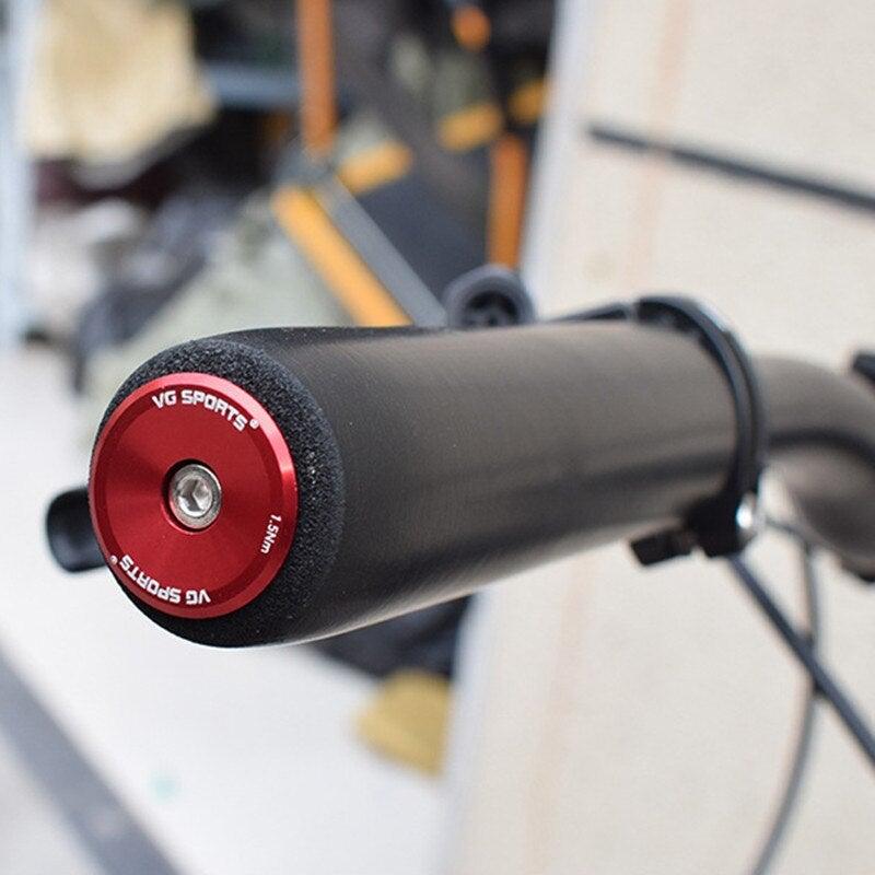 Mini Lightweight Lock Mountain Bicycle Grip Handlebar End Cap Handle Bar Grips End Plugs Mountain Bike Road Bicycle One Pair Bike Handlebar End Plugs Aluminum Alloy Expansion Handlebar Grips Cap