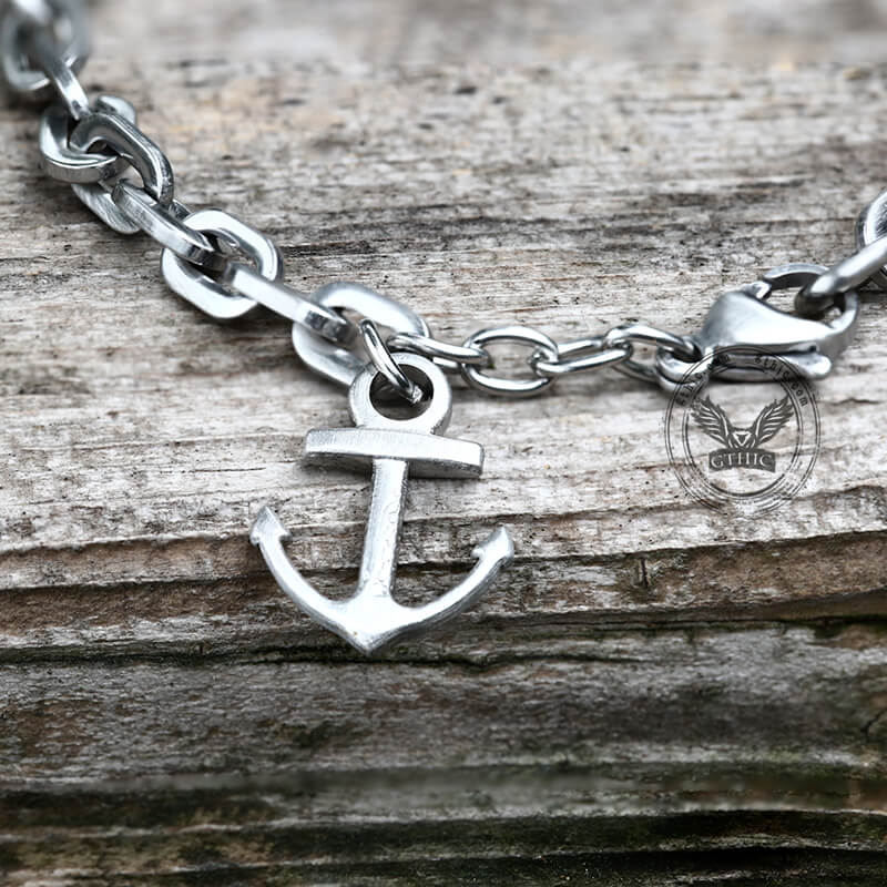 Punk Anchor Stainless Steel Chain Marine Bracelet