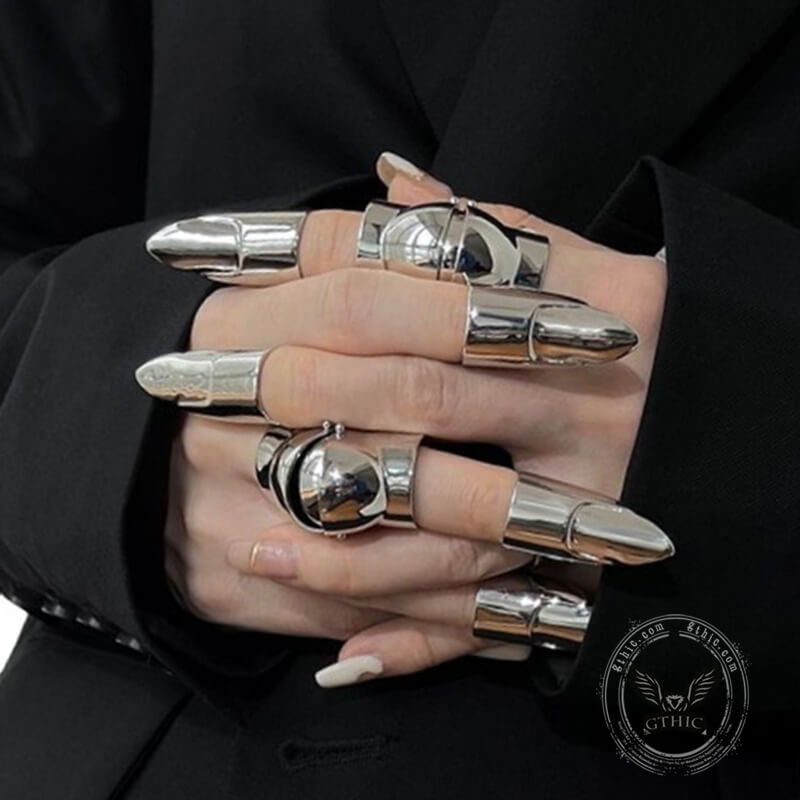 Punk Armor Fingertip Metal Nail Ring