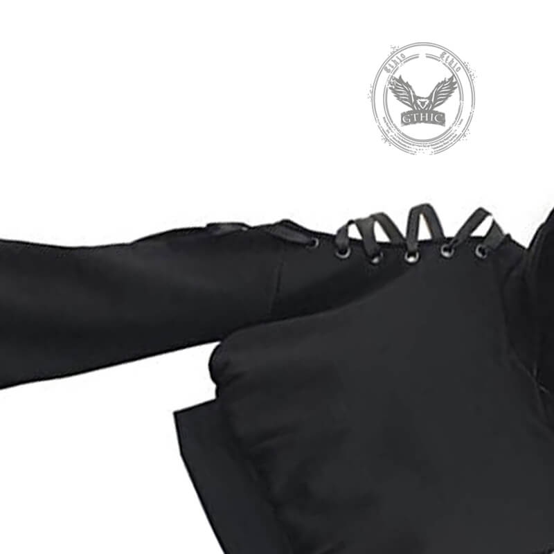 Punk Cat Ear Off Tie up Hoodie