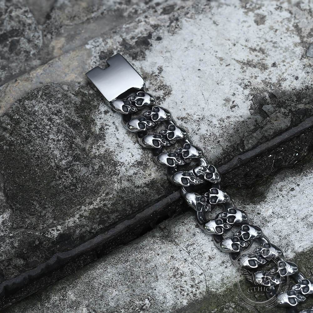 Punk Chain Stainless Steel Skull Bracelet