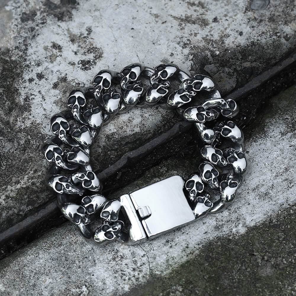 Punk Chain Stainless Steel Skull Bracelet