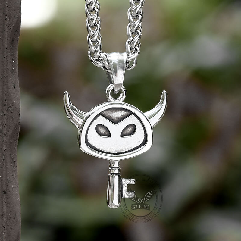 Punk Devil Key Stainless Steel Pendant
