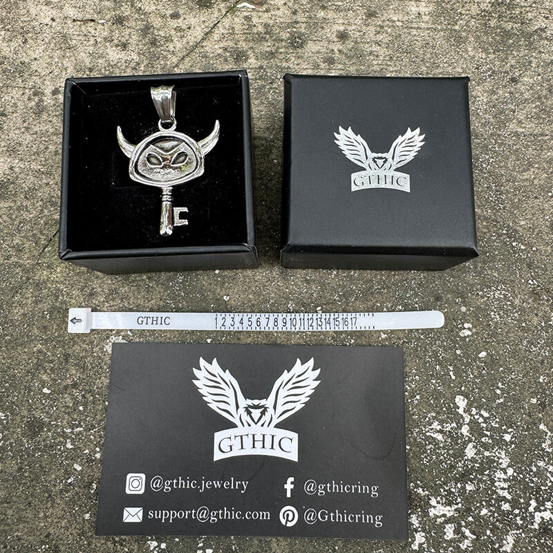 Punk Devil Key Stainless Steel Pendant