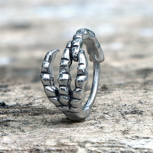 Punk Dragon Claw Stainless Steel Earrings