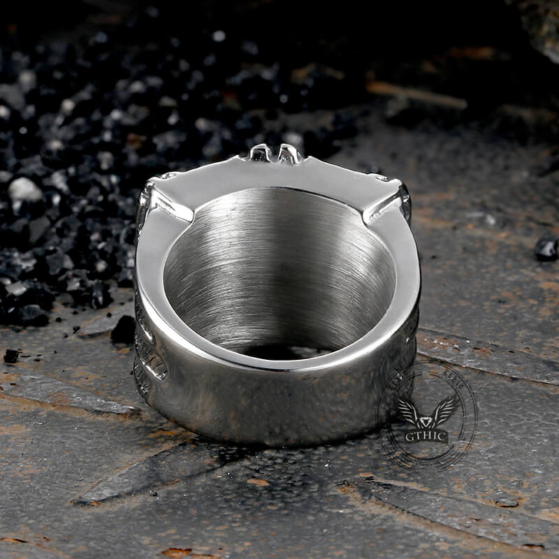 Punk Eagle Motorcycle Stainless Steel Biker Ring