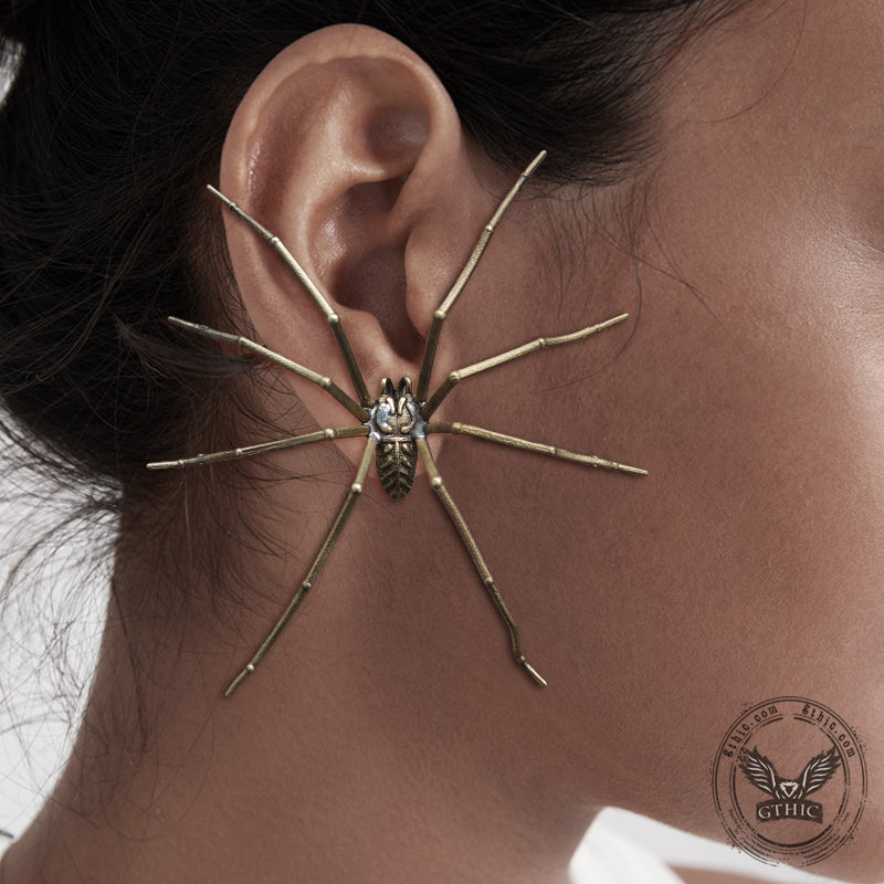 Punk Exaggerate Spider Alloy Earrings