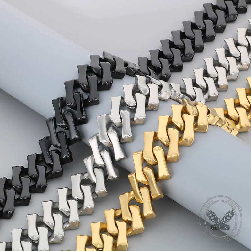 Punk Rhombus Cuban Chain Stainless Steel Necklace