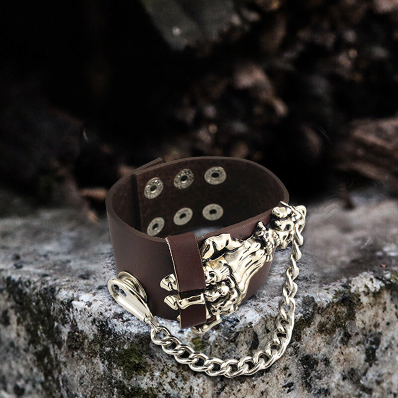 Punk Skeleton Hand Alloy Bracelet