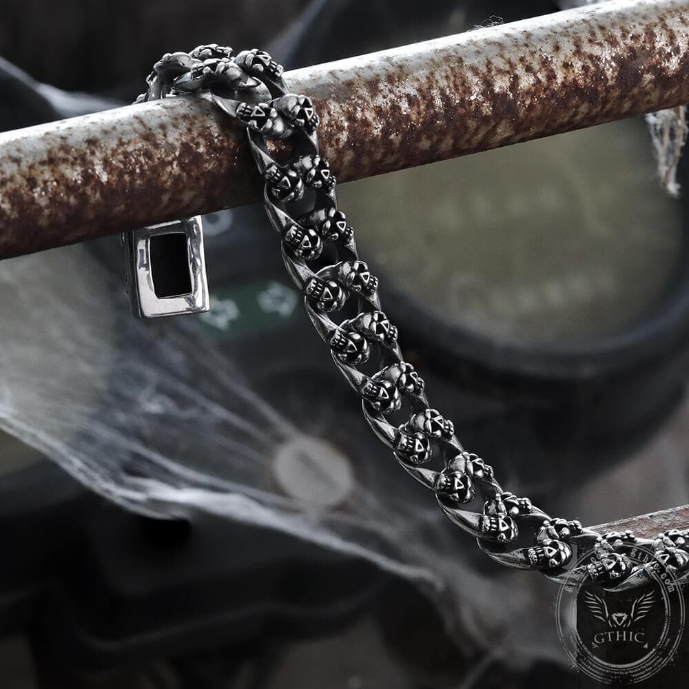 Punk Skull Stainless Steel Bracelet