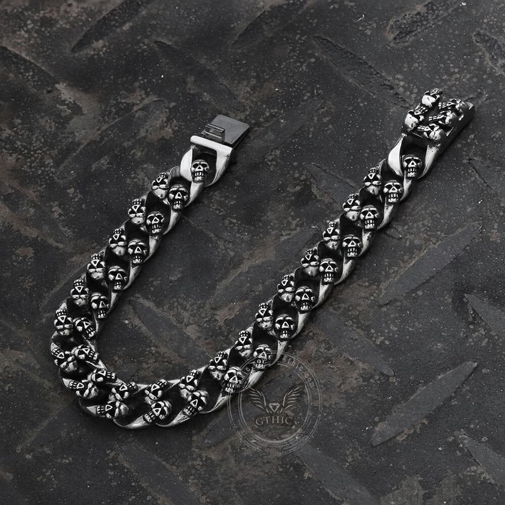 Punk Skull Stainless Steel Bracelet