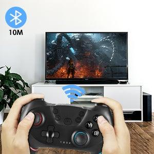 Pure Black Wireless Bluetooth Joystick Gamepad Controller Compatible With PC Laptop Monitor Smart TV