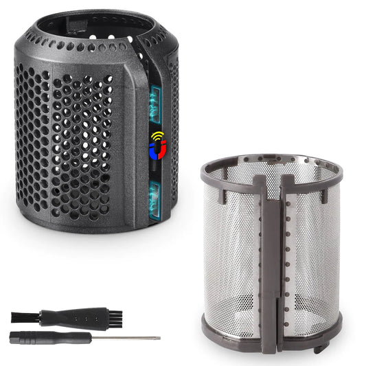 Magnetic Hair Dryer Filter + Inner Filter Cover Replacement for Dyson Supersonic HD01 HD03 HD08 HD15 Hair Dryer Attachment Hair Dryer Strainer Filter Spare Parts(Gray)