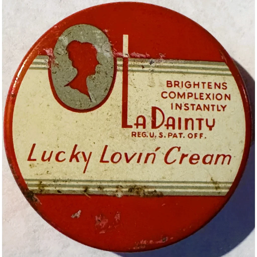 Rare 1800s La Dainty Cream Tin Lid Thrills Collectors