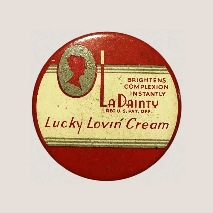 Rare 1800s La Dainty Cream Tin Lid Thrills Collectors