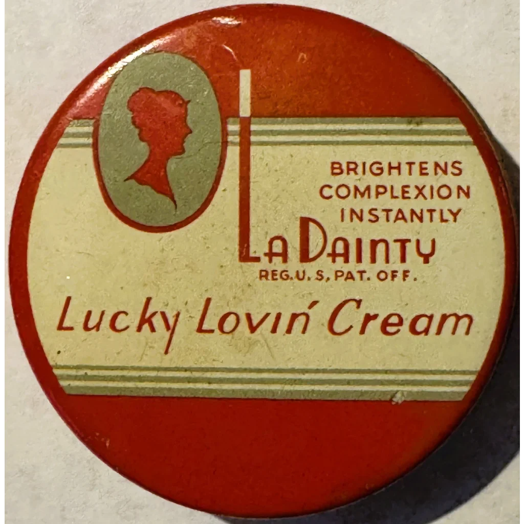 Rare 1800s La Dainty Cream Tin Lid Thrills Collectors