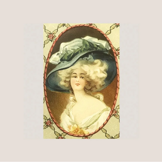 Rare 1800s Victorian Beauty Candy Box Top Unveils Historic Charm