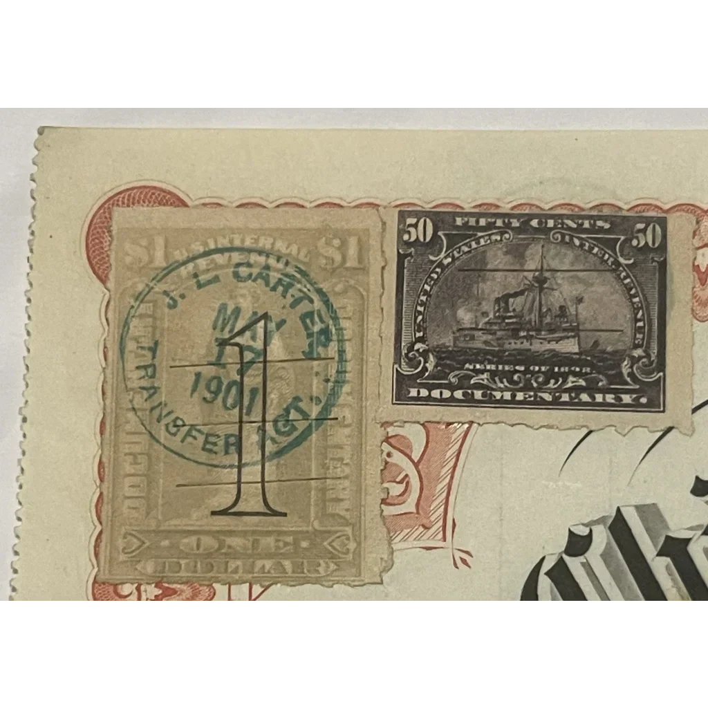 Rare Orange Chicago Burlington Stock Certificate Treasure