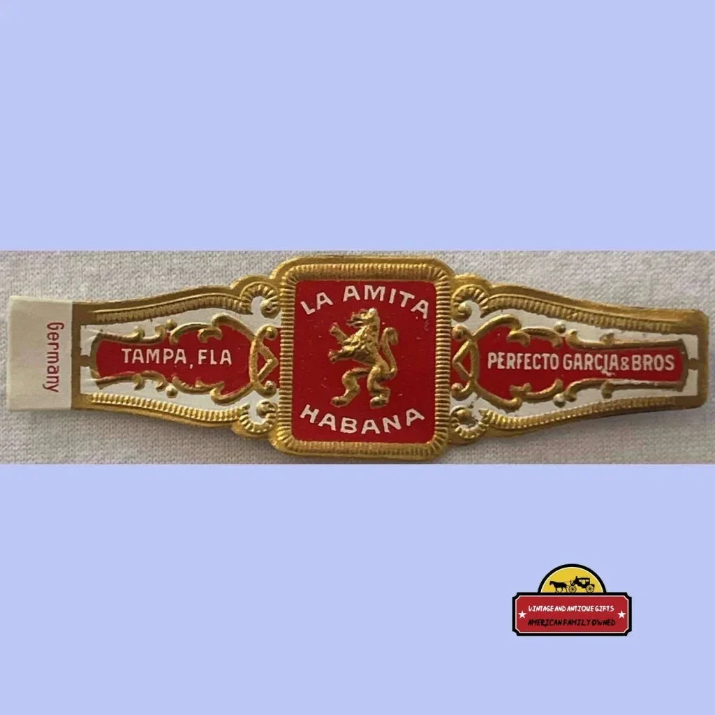 Rare Antique Vintage La Amita Habana Cigar Band from Tampa