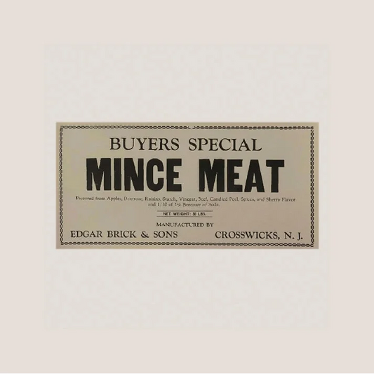 Rare 1910s Antique Vintage Mince Meat Label Unearths Nostalgic Charm