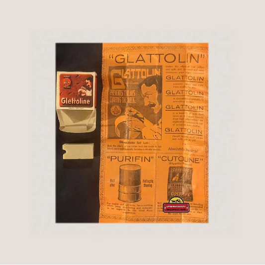 Rare 1910s Glattolin Wax Collar Remedy Box Unveils Vintage Charm