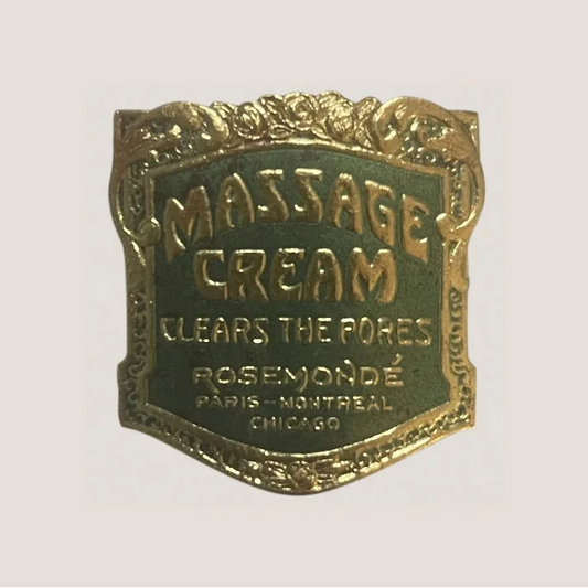 Rare 1910s Massage Cream Label from Paris Montreal Chicago