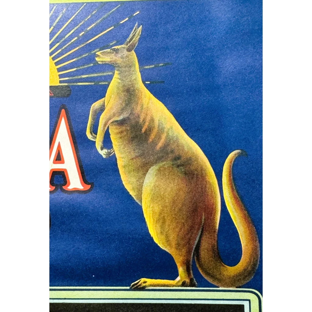 Rare 1920s Ana Emu Label from San Francisco's Aussie Trading