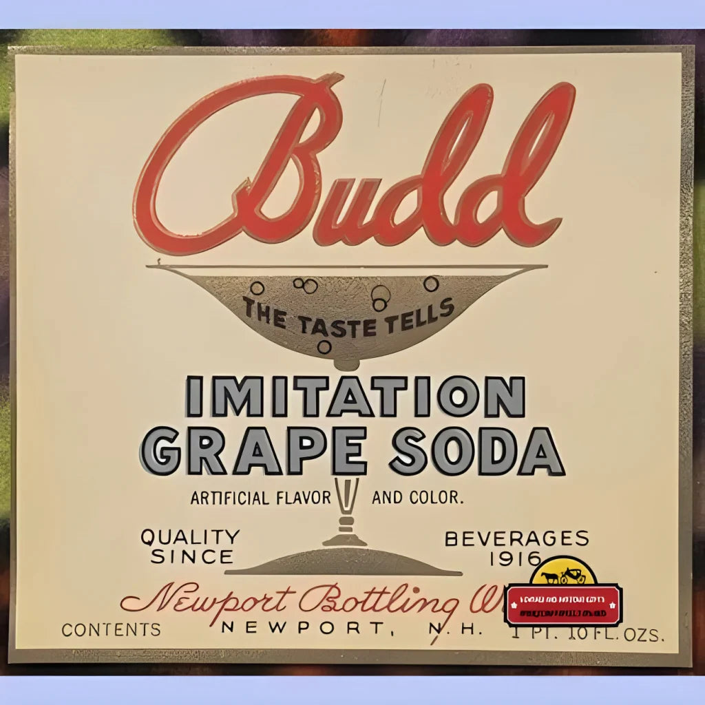 Rare 1920s Budd Beverage Soda Labels from Newport Bottling Works
