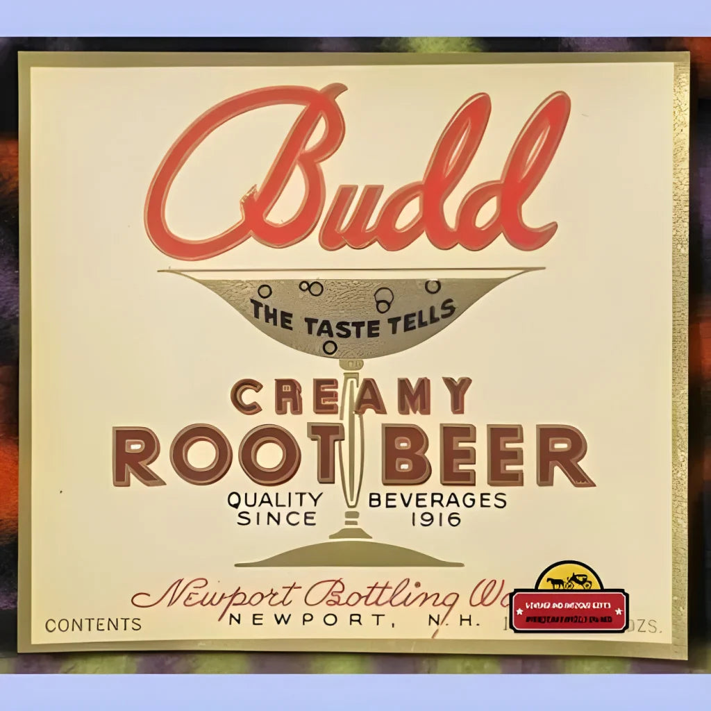 Rare 1920s Budd Beverage Soda Labels from Newport Bottling Works