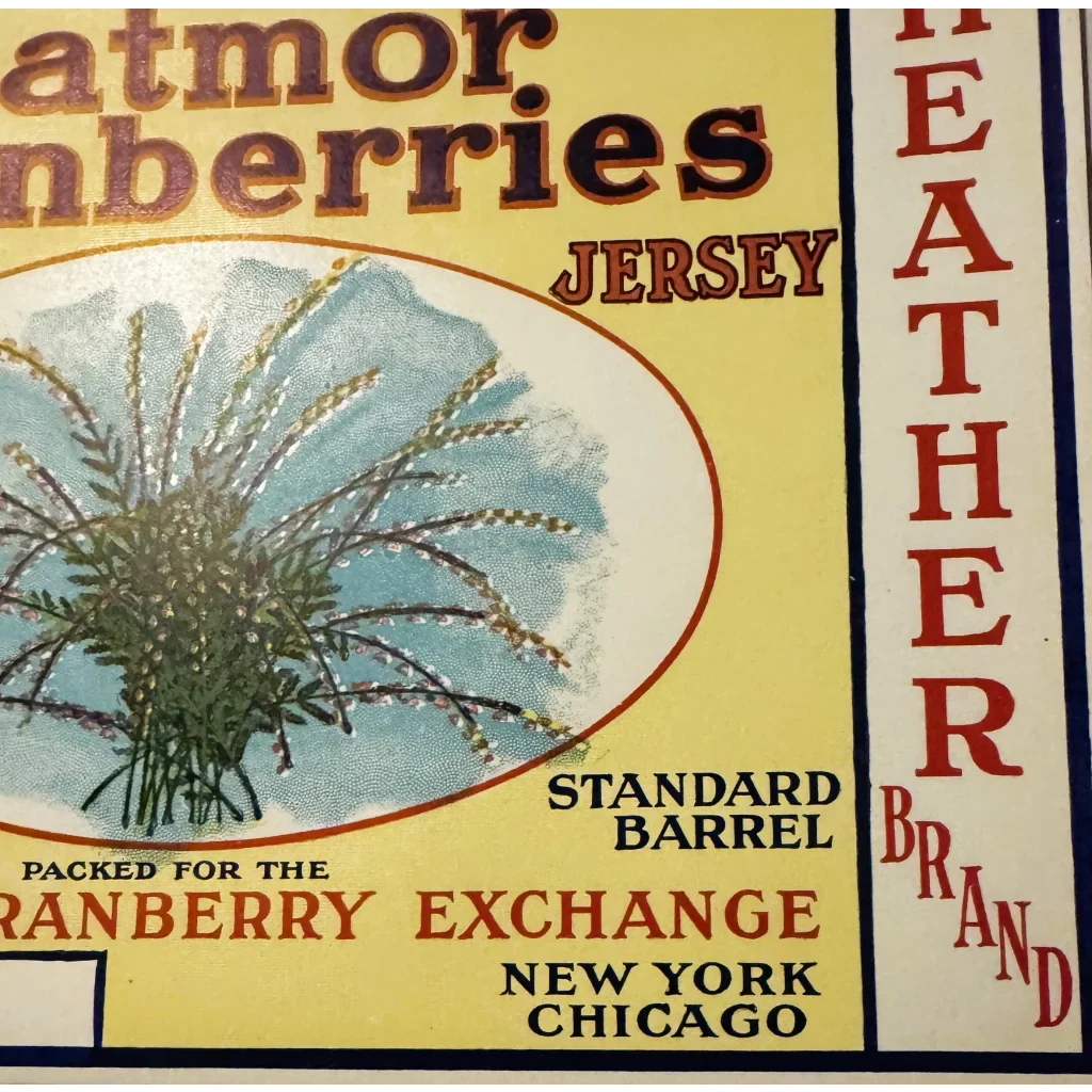 Rare 1920s Eatmor Cranberries Label Brings Jersey History to Life