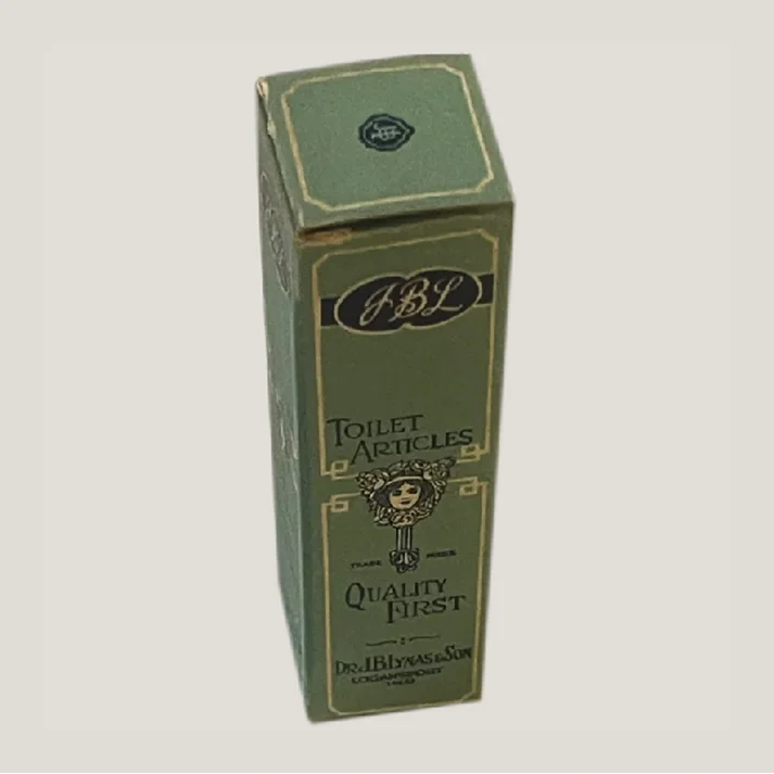 Rare 1920s JBL Toilet Articles Box from Logansport Indiana
