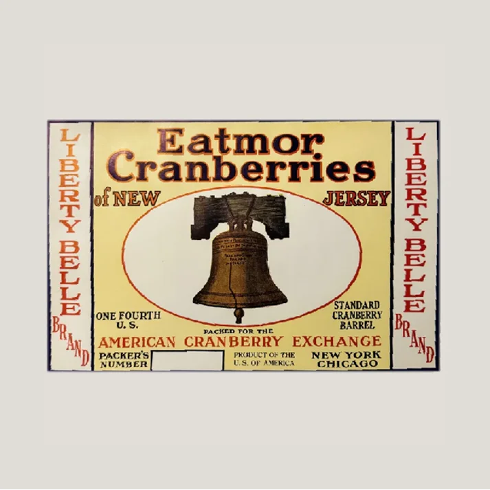 Rare 1920s Liberty Bell Eatmor Cranberries Barrel Label Unearthed