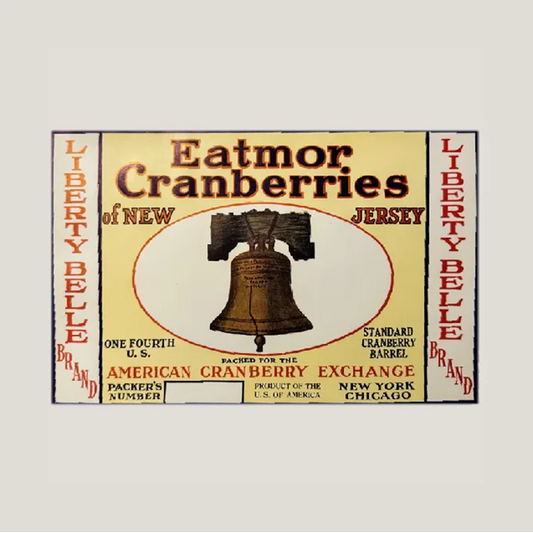 Rare 1920s Liberty Bell Eatmor Cranberries Barrel Label Unearthed