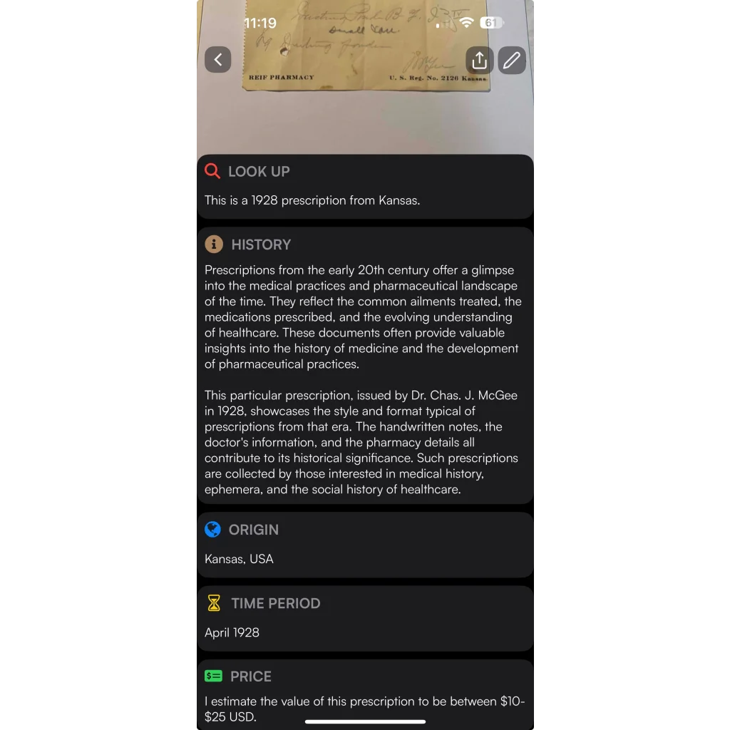 Rare 1928 Kansas Prescription Reveals Medical History