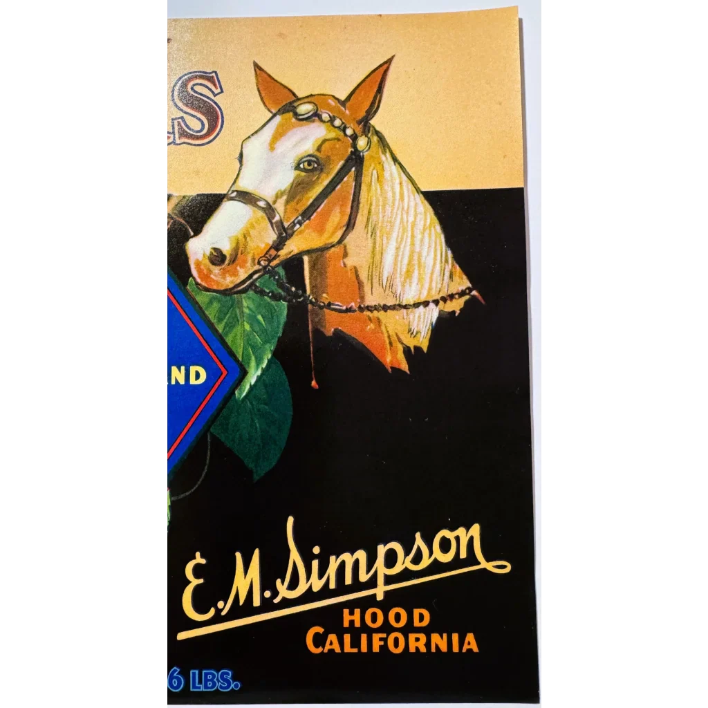 Rare 1930s Diamond S Brand Bartlett Pears Crate Label Uncovered