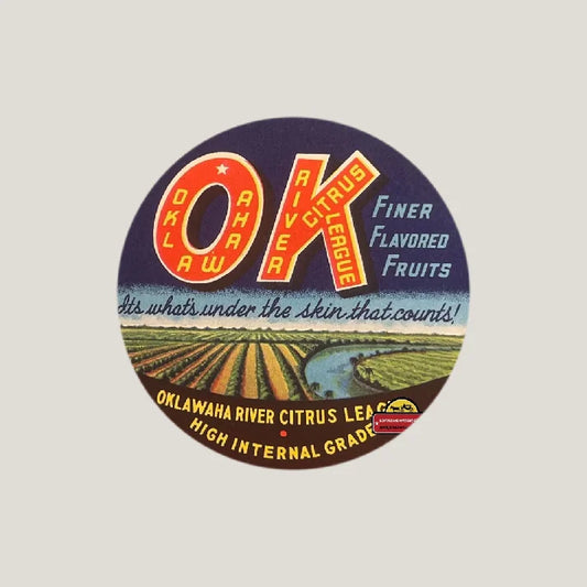 Rare 1930s Florida Oklawaha River Antique Vintage Crate Label