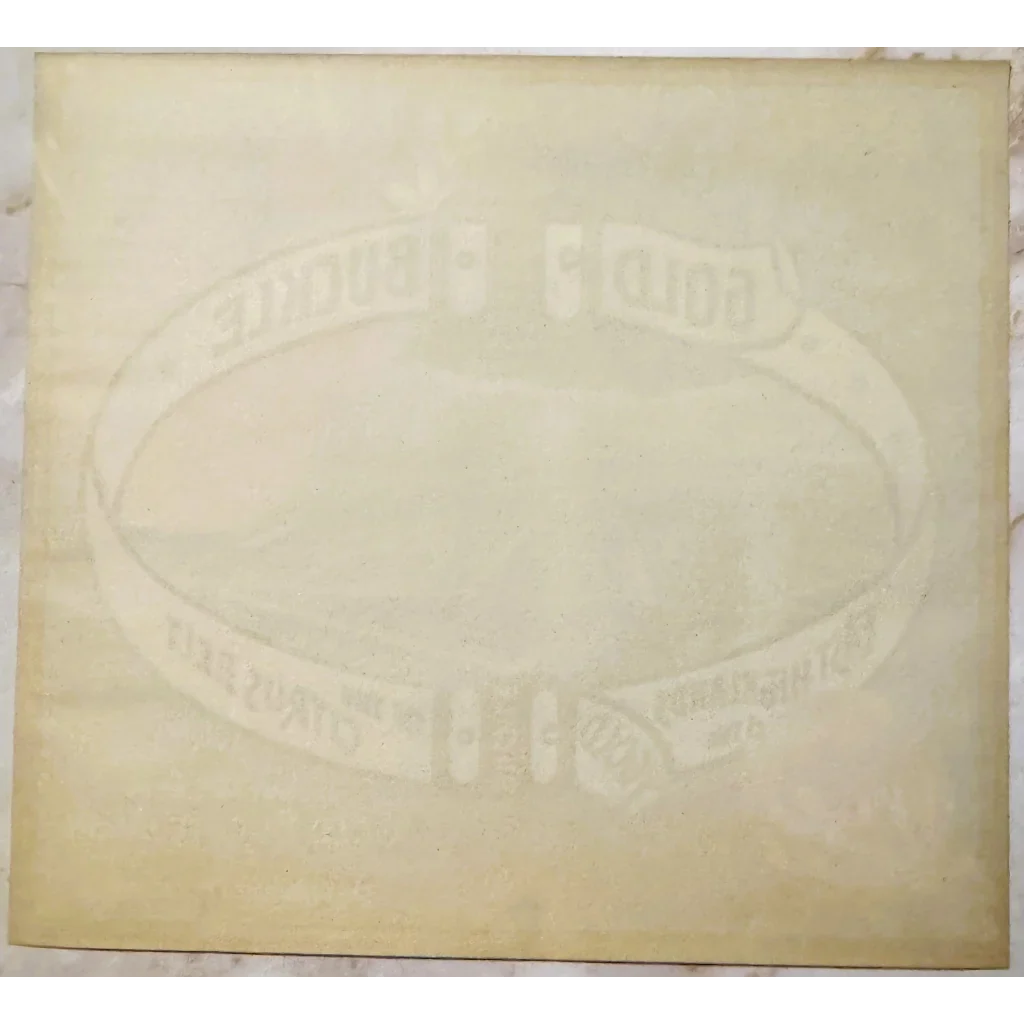 Rare Vintage 1930s Gold Buckle Orange Crate Label from California