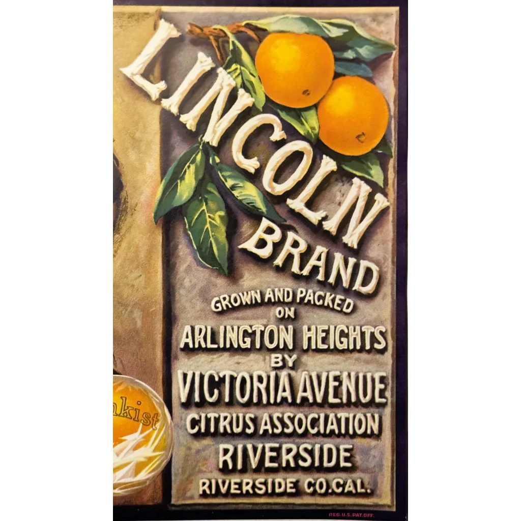 Rare 1930s Lincoln Sunkist Orange Label Brings History to Life