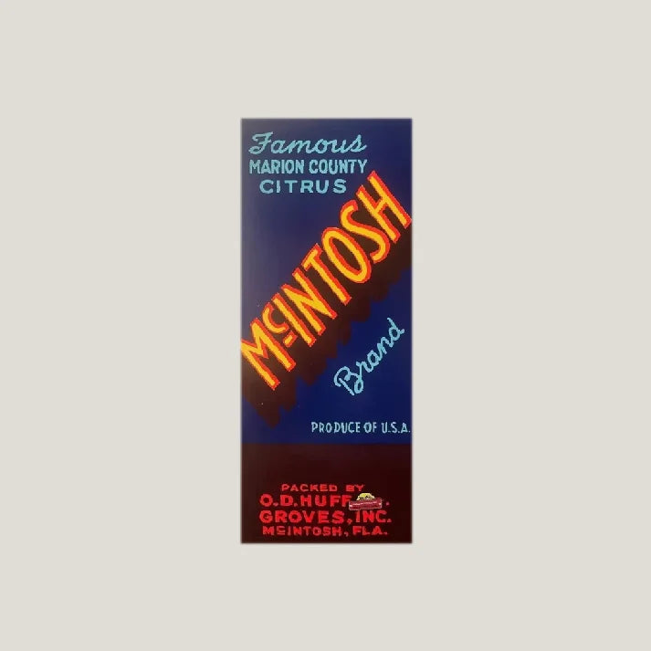 Rare 1930s Mcintosh Crate Label Brings Florida Nostalgia Home