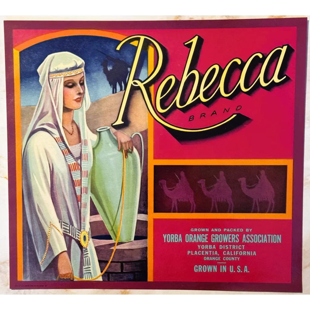 Rare 1930s Yorba Orange Growers Rebecca Label Unearthed