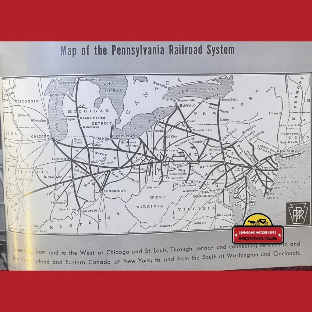 Rare 1939 Pennsylvania Railroad Sales Brochure Antique Gift