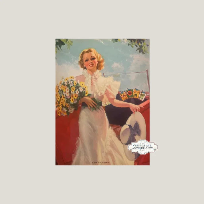 Rare 1939 Lucky Strike Antique Vintage Bradshaw Crandell Litho Print