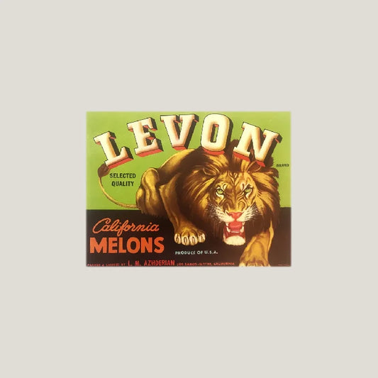 Rare 1940s Levon Crate Label from California's Golden Age